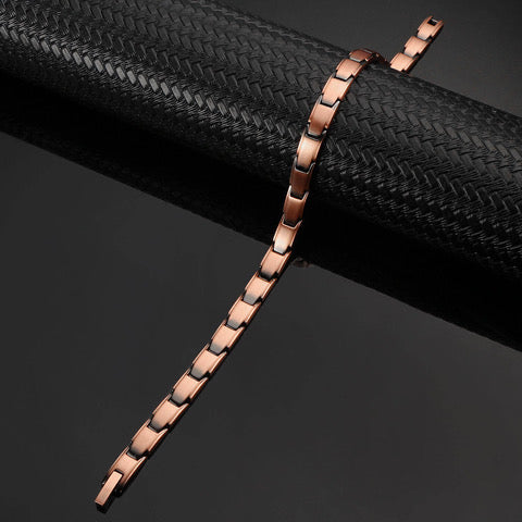 Single Row - Ladies Copper Magnetic Bracelet