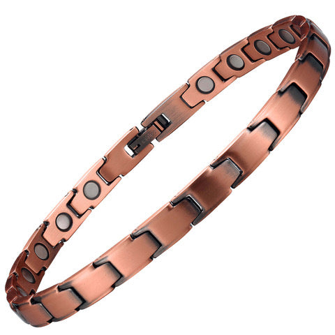 Single Row - Ladies Copper Magnetic Bracelet